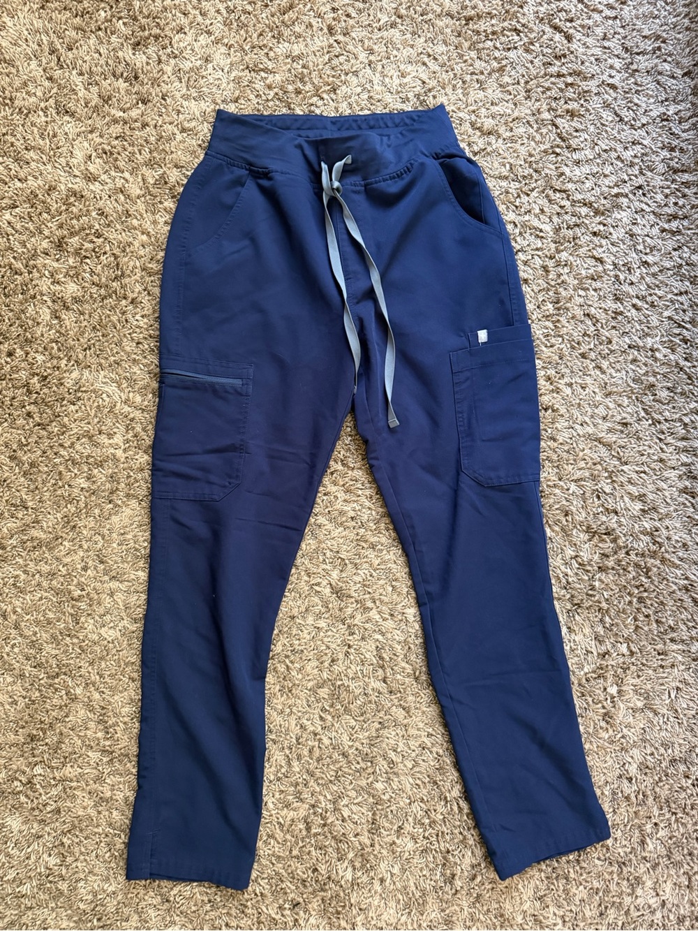 Figs High Waisted Yola navy pants